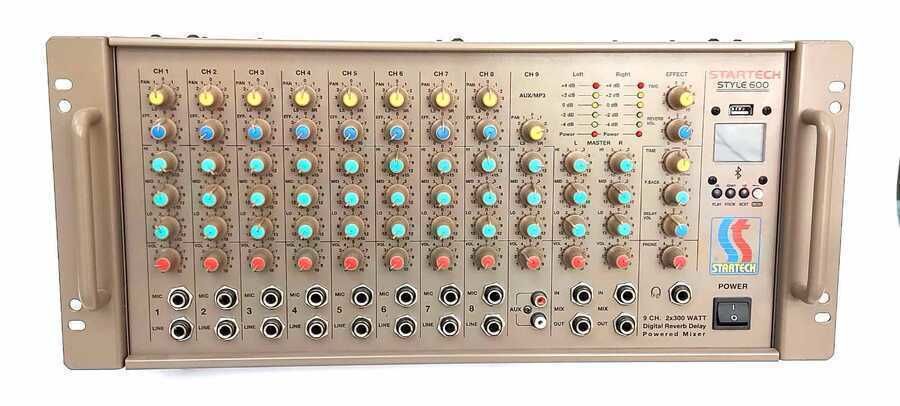 Startech STYLE 600 2x500 Watt Efekli 8 Kanal Power Mikser Amfi