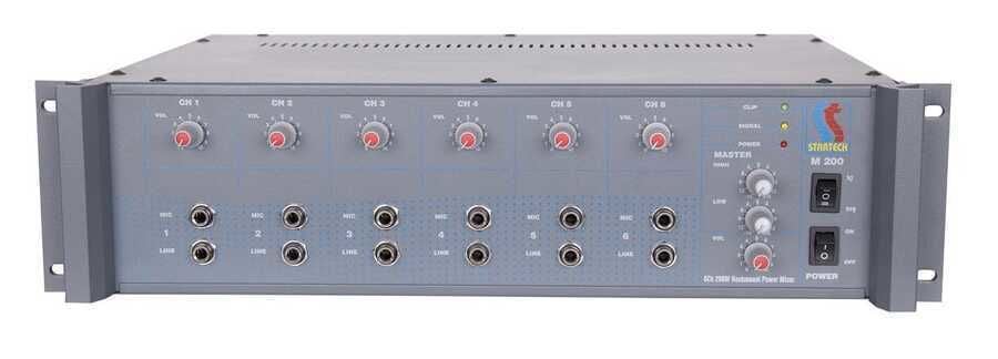 Startech MONO M/200 T 6 Kanal 200 Watt Trafolu Mono Mikser Amfi