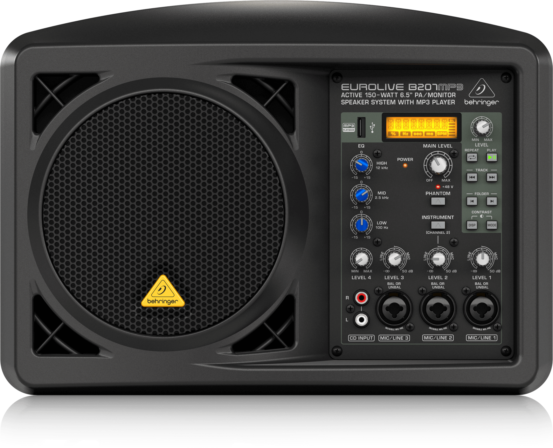 BEHRINGER B207MP3 Aktif 150 Watt 6.5'' MP3'lü Monitör Hoparlör