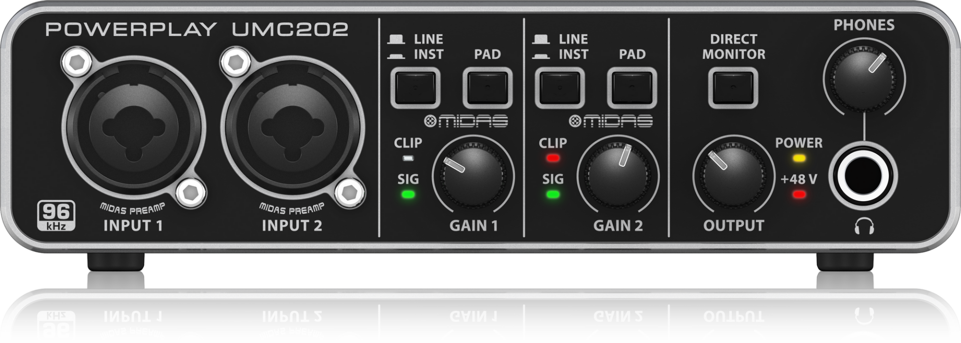 BEHRINGER UMC202HD 24-BIT/192KHZ Midas Preamfi 2x2 USB Ses Kartı