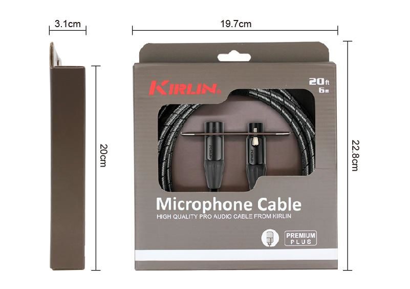 Kirlin MWB-220BEG 3 MT BK Siyah Premium Plus Mikrofon Kablosu
