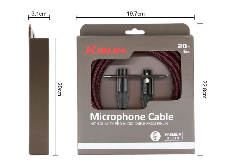 Kirlin MWB-220BEG 3 MT BR Kırmızı Premium Plus Mikrofon Kablosu
