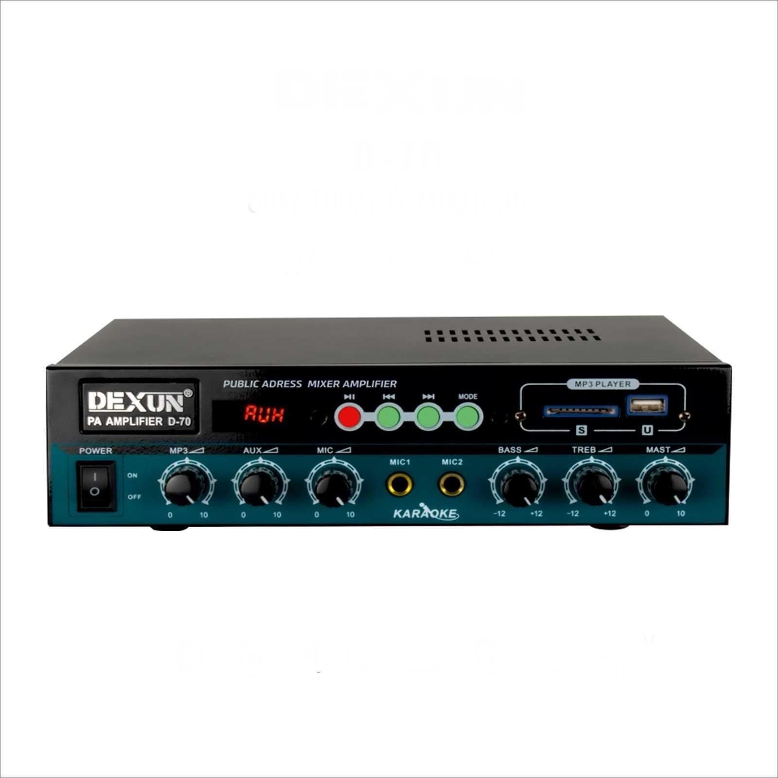 DEXUN D-70 60W 100V ANFİ (USB'Lİ)