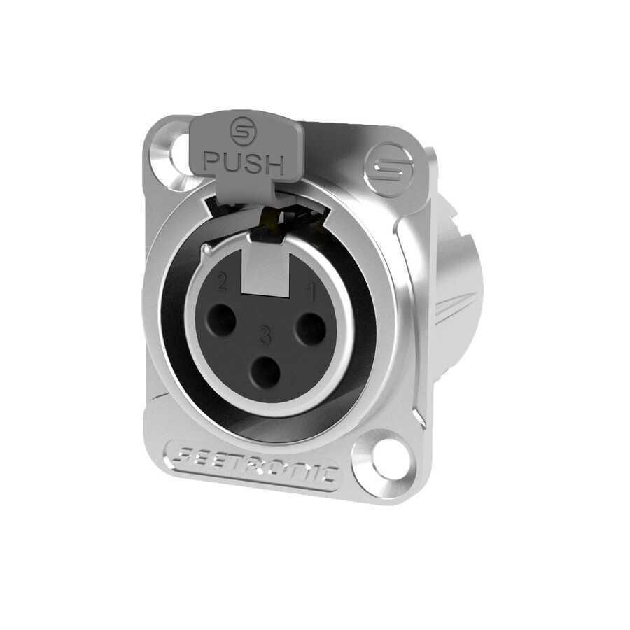 Seetronic MK3F2C 3 Pin XLR Şase Tipi Dişi Konnektör