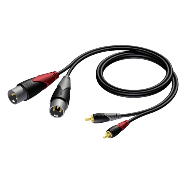 Procab CLA701/3 Çift RCA( tos) jaktan Çift XLR Erkek Jaka Kablo (3 mt)