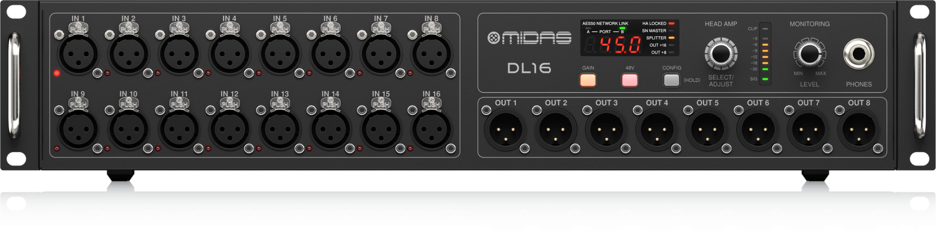 Midas DL16 16 Giriş 8 Çıkış Dijital Stage Box