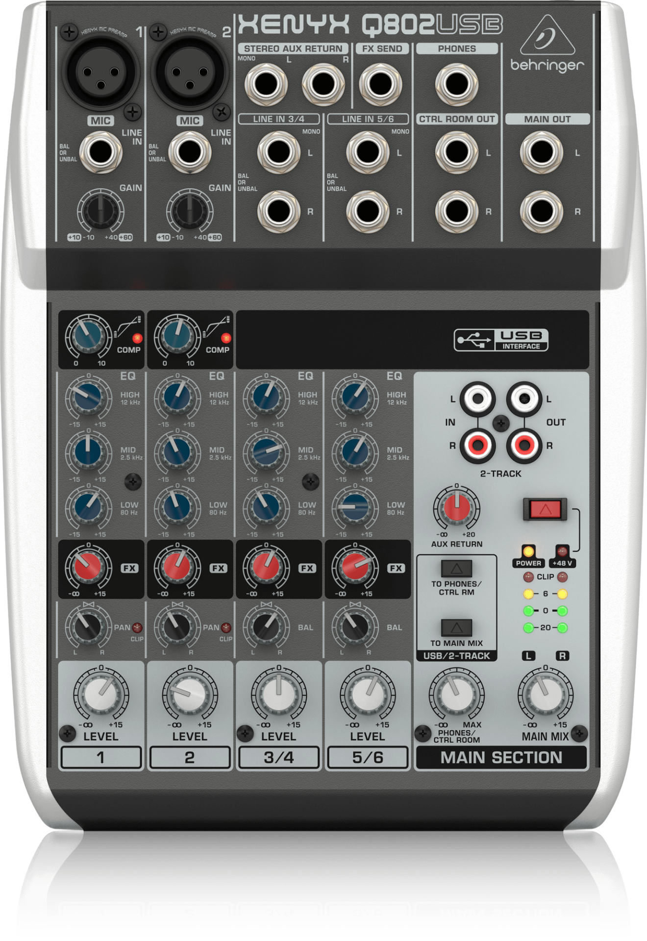 BEHRINGER Q802USB 8 Kanal Usb Mikser