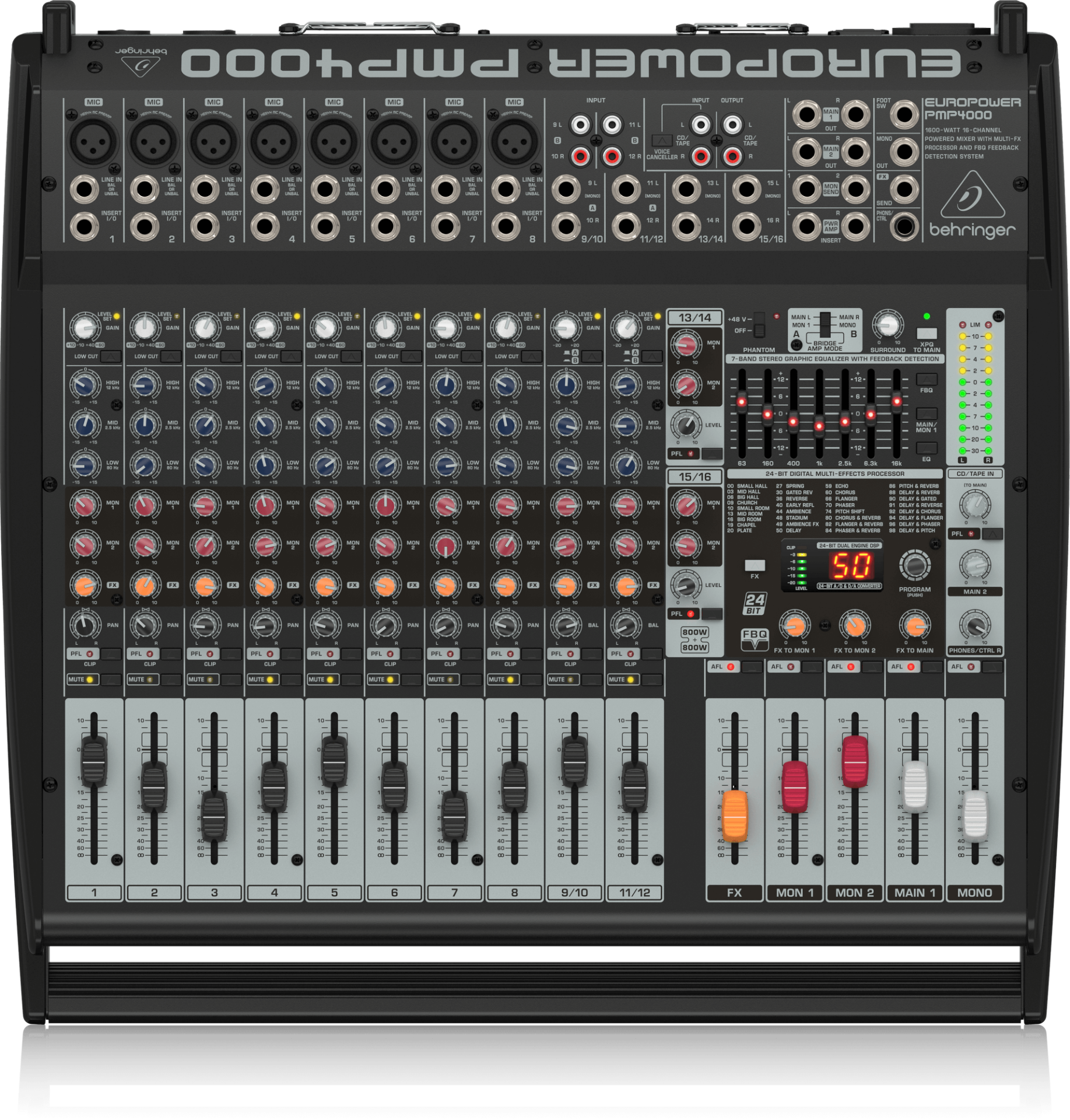 BEHRINGER PMP4000 1600 Watt 16 Kanal Power Mikser