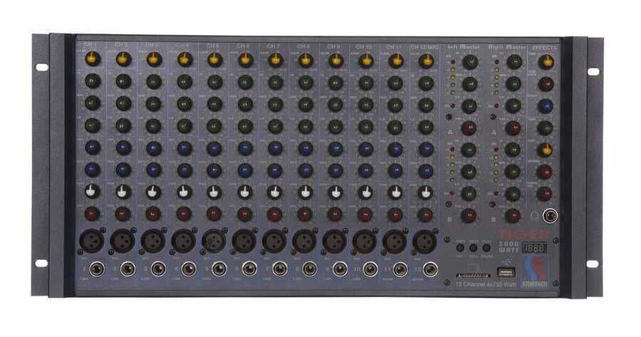 Startech TIGER 3000 12 Kanal 4x750 Watt Power Mikser Amplifikatör