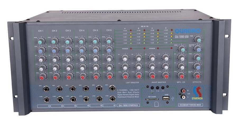 Startech QUADRO Q6/1200USB 4x300 USB Power Mikser Amplifikatör