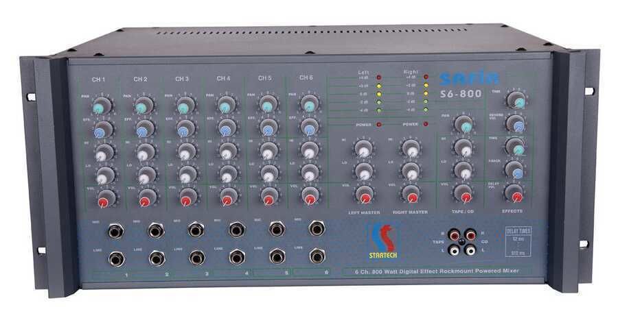 Startech Safir S6/800 6-Kanal Power Mikser Amfi