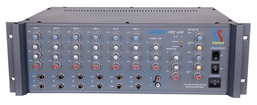 Startech COOPER REV/400 T 6 Kanal 400 Watt Trafolu Mono Mikser Amfi