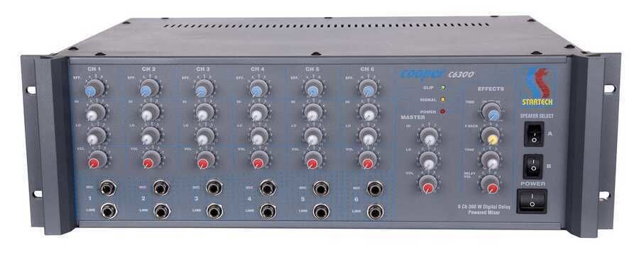 Startech COOPER C6/300 T 6 Kanal 300 Watt Trafolu Mono Mikser Amfi