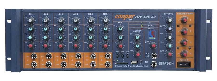 Startech COOPER REV/400 ZV 4 Zone Rockmount Mono Mikser Amfi