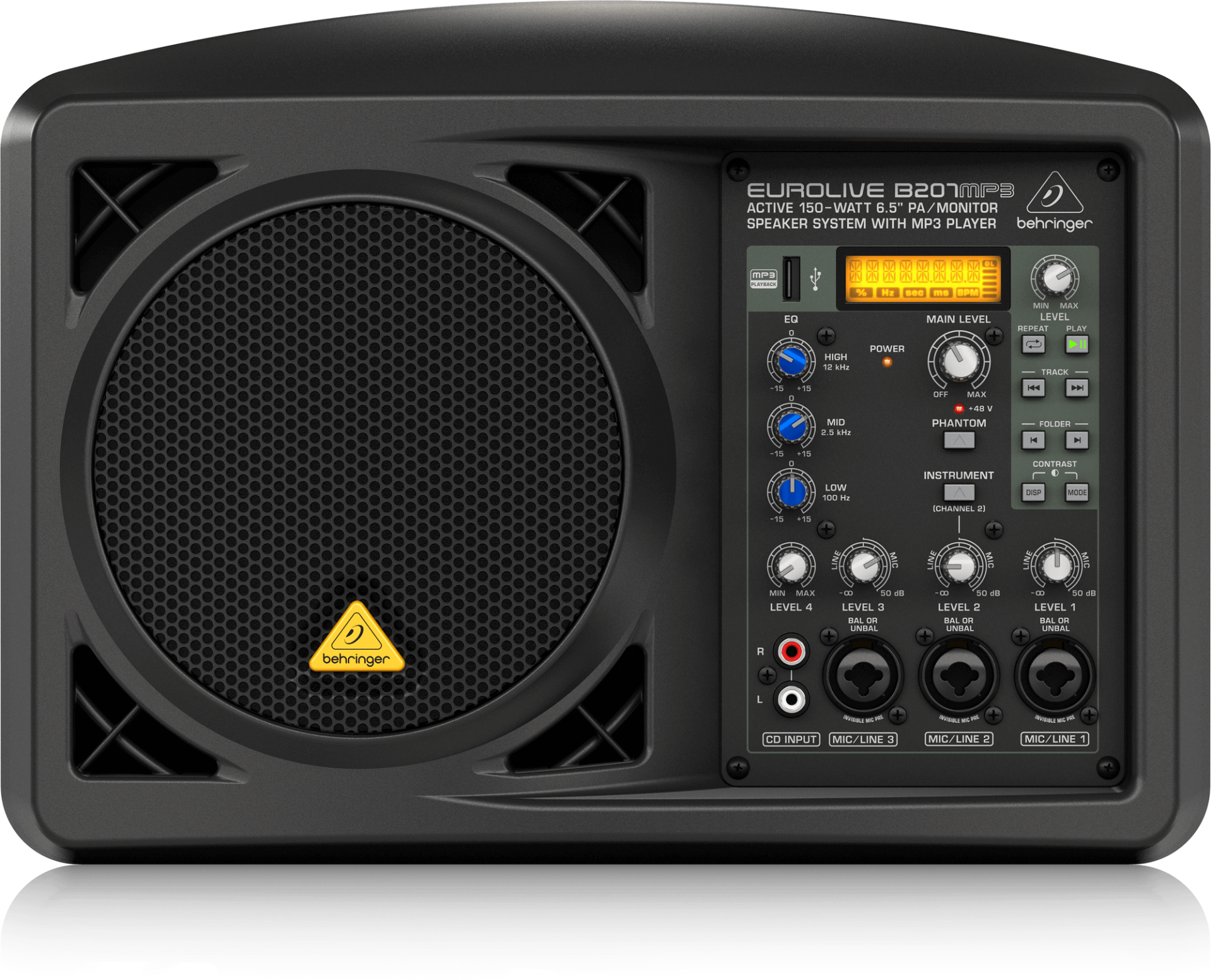 BEHRINGER B207MP3 Aktif 150 Watt 6.5'' MP3'lü Monitör Hoparlör
