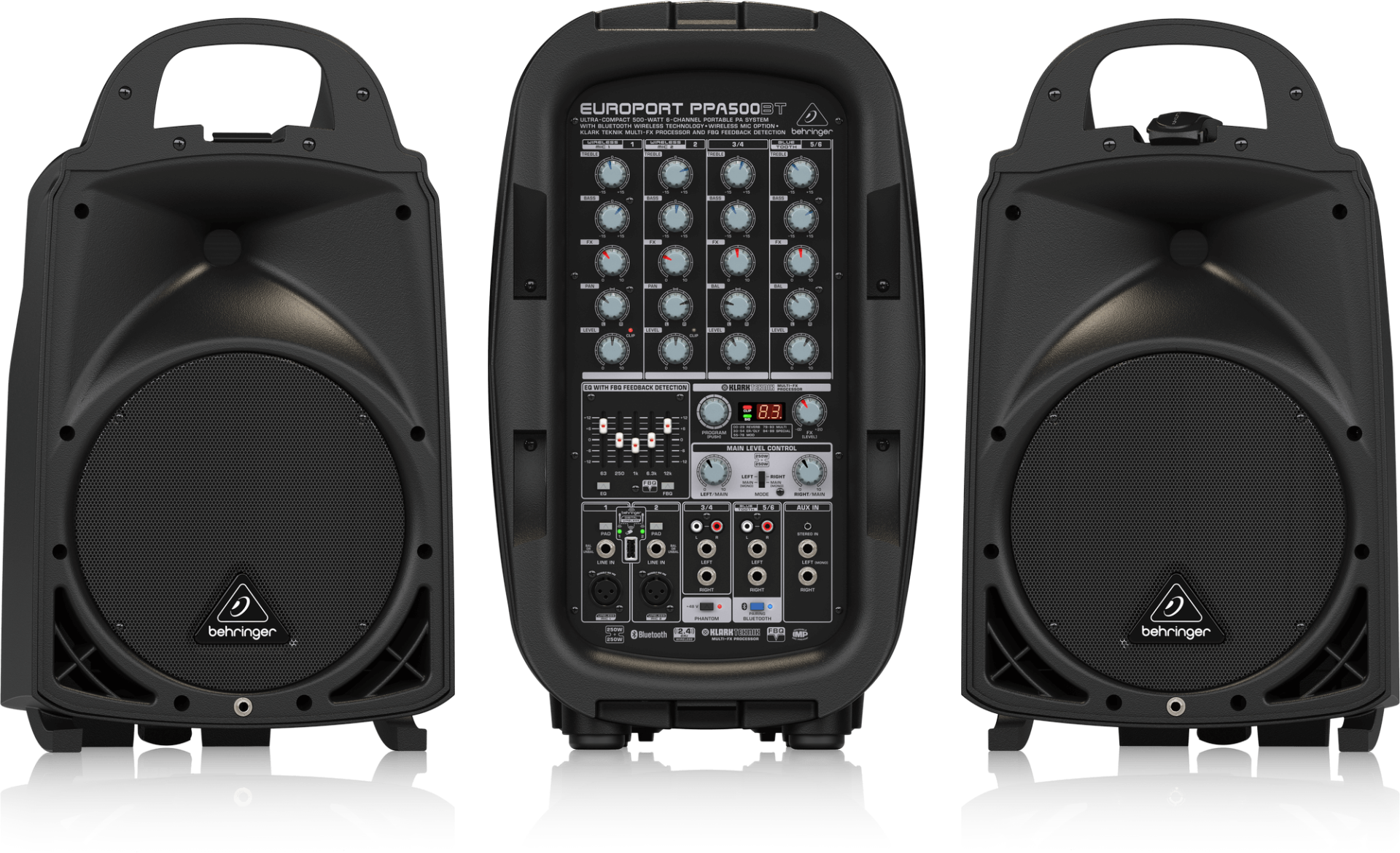 BEHRINGER PPA500BT 500 Watt 6 Kanal Taşınabilir Ses Sistemi