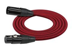 Kirlin MWC 270 PB 3 Mt / RDA Kırmızı-Siyah Örgülü Mikrofon Kablosu