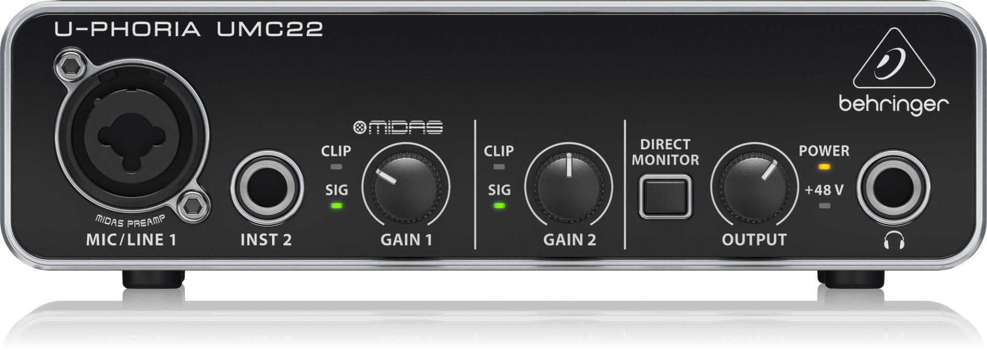 BEHRINGER UMC22 Midas Mikrofon Preamfi 2 x 2 USB Ses Kartı