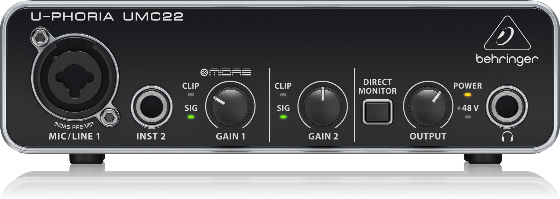 BEHRINGER UMC22 Midas Mikrofon Preamfi 2 x 2 USB Ses Kartı
