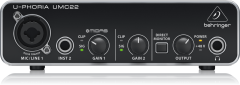 BEHRINGER UMC22 Midas Mikrofon Preamfi 2 x 2 USB Ses Kartı