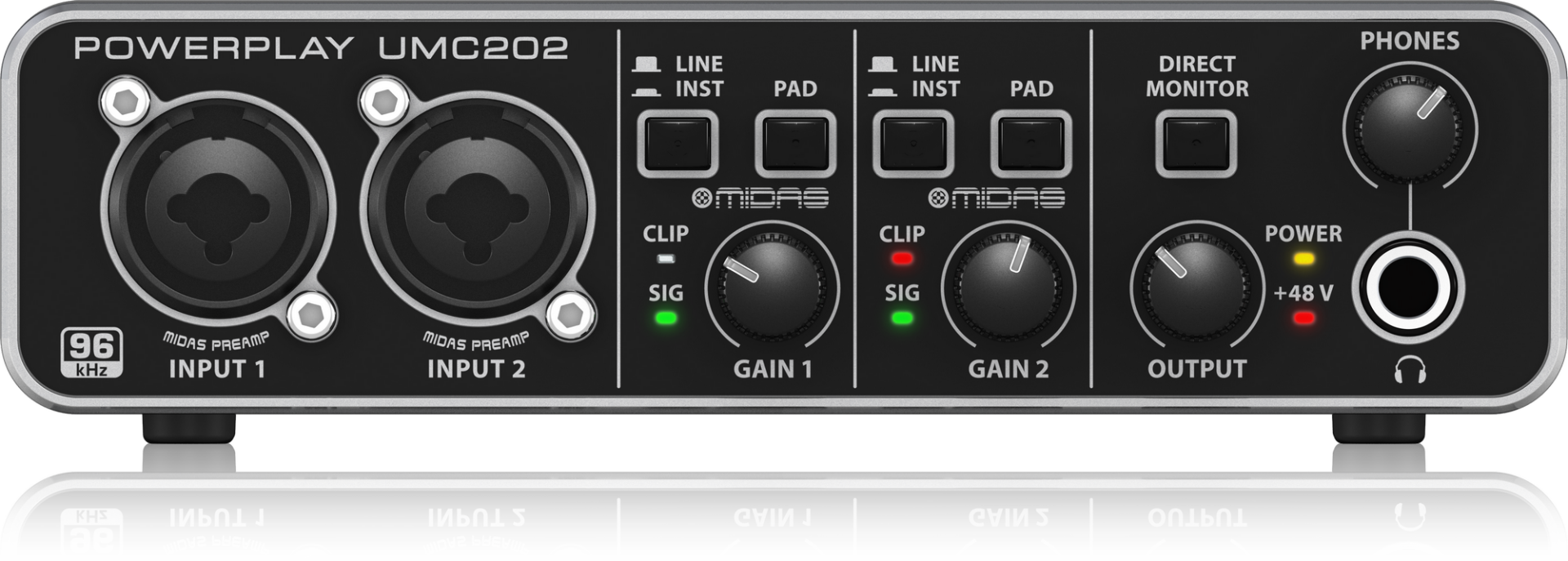 BEHRINGER UMC202HD 24-BIT/192KHZ Midas Preamfi 2x2 USB Ses Kartı