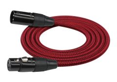 Kirlin MWC 270 PB 6 Mt / RDA Kırmızı-Siyah Örgülü Mikrofon Kablosu
