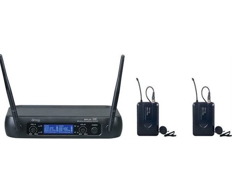Denox MDR-220 Yaka Çift Yaka Uhf Band Telsiz Mikrofon Seti