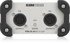 KLARK TEKNIK DI22P Klark Teknik DI22P Passive Stereo DI Box with Midas Transformers and Extended Dynamic Range