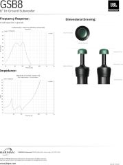 JBL GSB 8 TN  Yer İçi Yatay Subwoofer Hoparlör Kahverengi