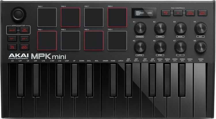 AKAI MPKMINI 3 Black Midi Klavye