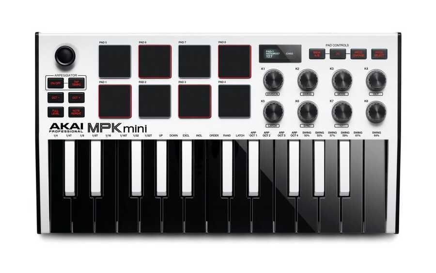 AKAI MPKMINI 3 Beyaz MIDI Klavye