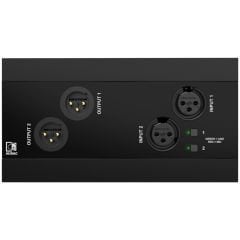 Audac NWP 222 B Ağ Giriş Paneli - 2 x XLR + BT (4 x 2 CH) Siyah