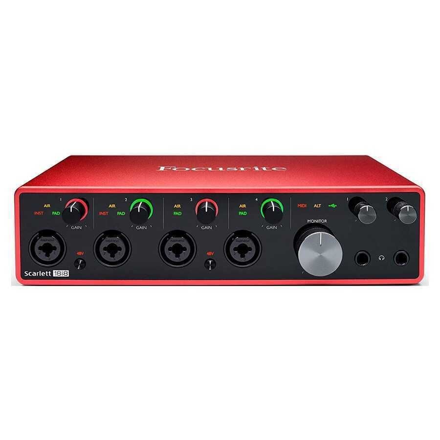 Focusrite Scarlett 18i8 Gen 3 Midi Bağlantılı USB Ses Kartı