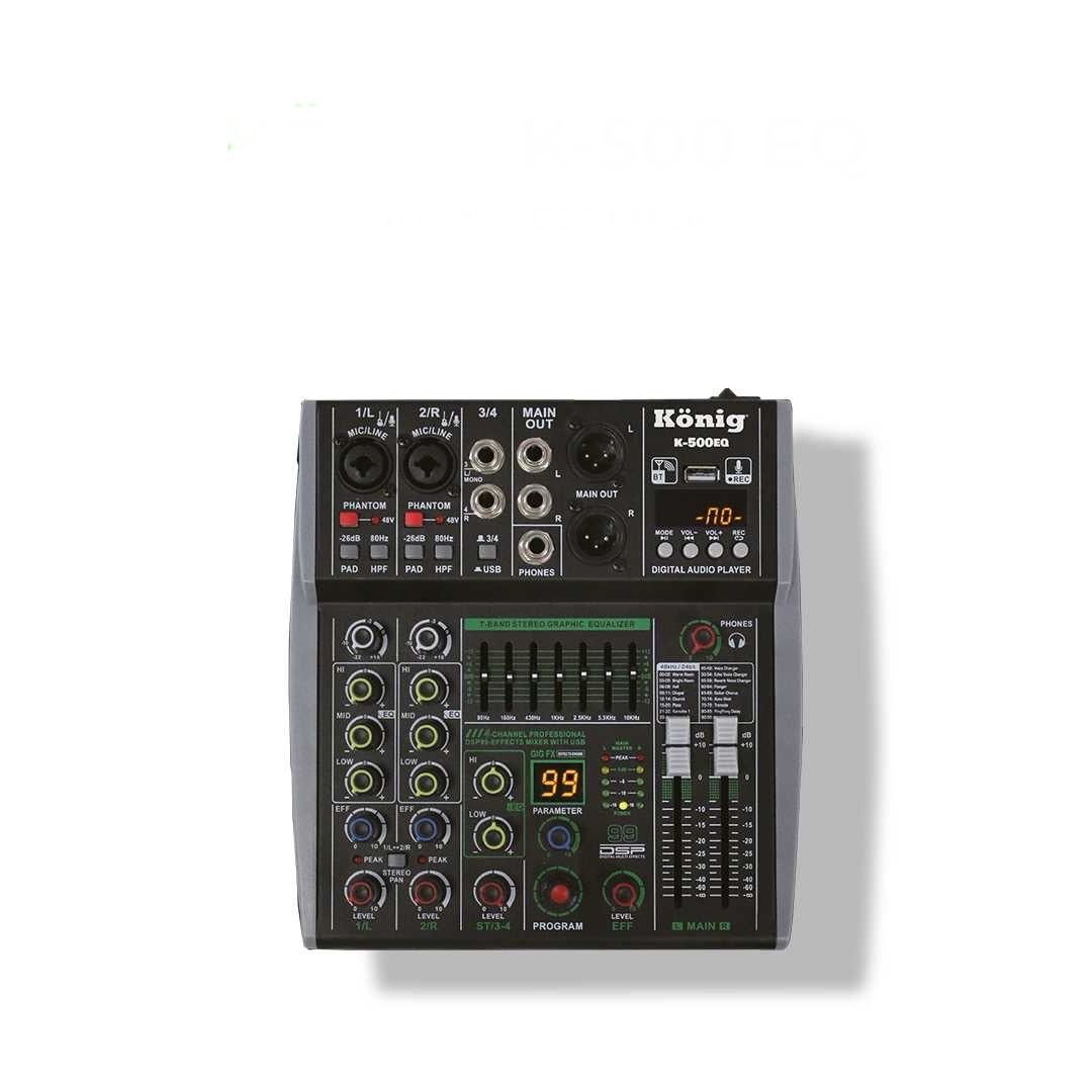 KÖNİG K-500 EQ 4 KANAL DEC MİXER