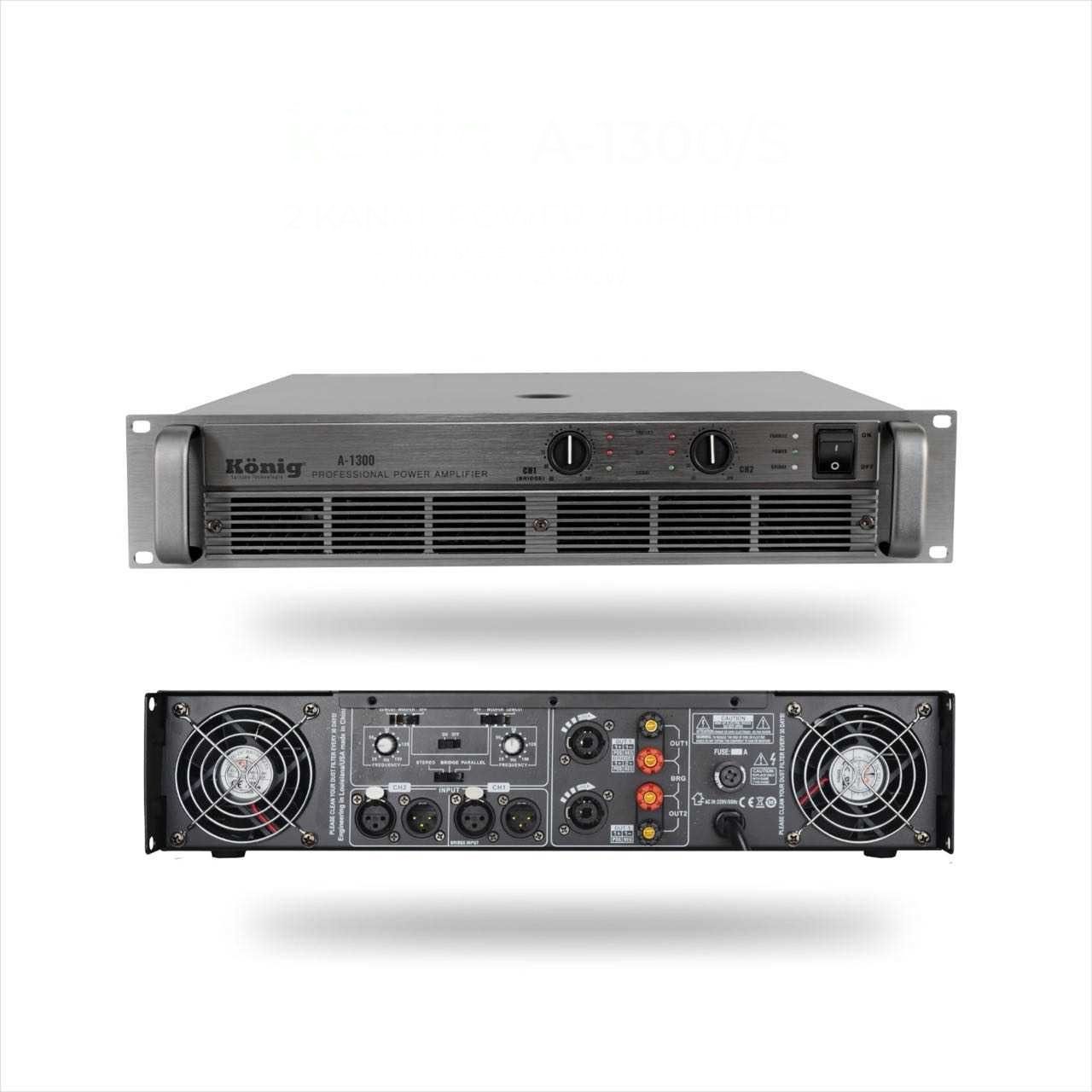 KÖNİG  A-1300/S 4 OHM 2x600W POWER