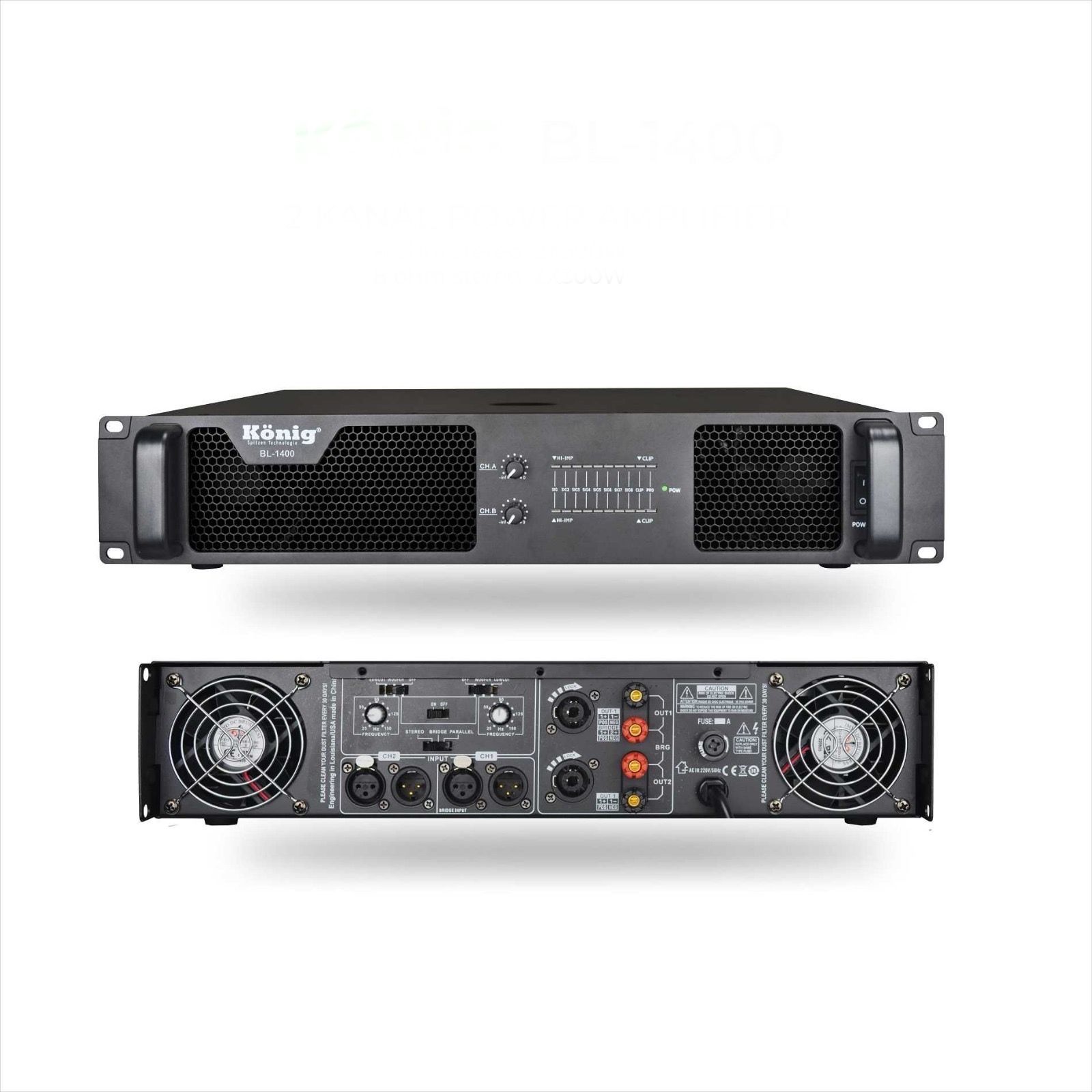 KÖNİG B-1400 4 OHM 2x500W POWER