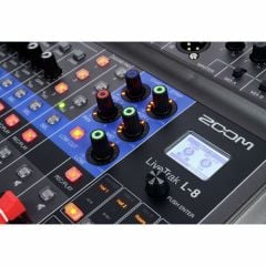 Zoom LiveTrak L-8 8-Kanal Dijital Mikser Recorder