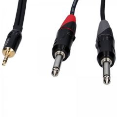 ENOVA EC-A3-PSMPLM-3 3.5mm to TS - Çift 6.3mm 3 Metre Kablo