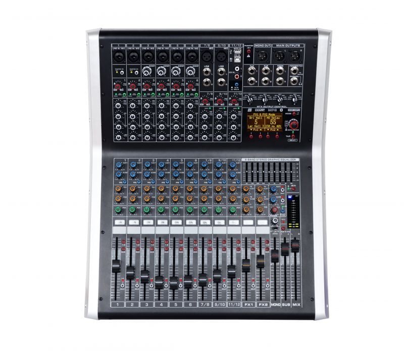 Wöller WDX-12PRO | 12 Kanal Ses Mikseri, 2x99 Çift efektli USB/Bluetooth