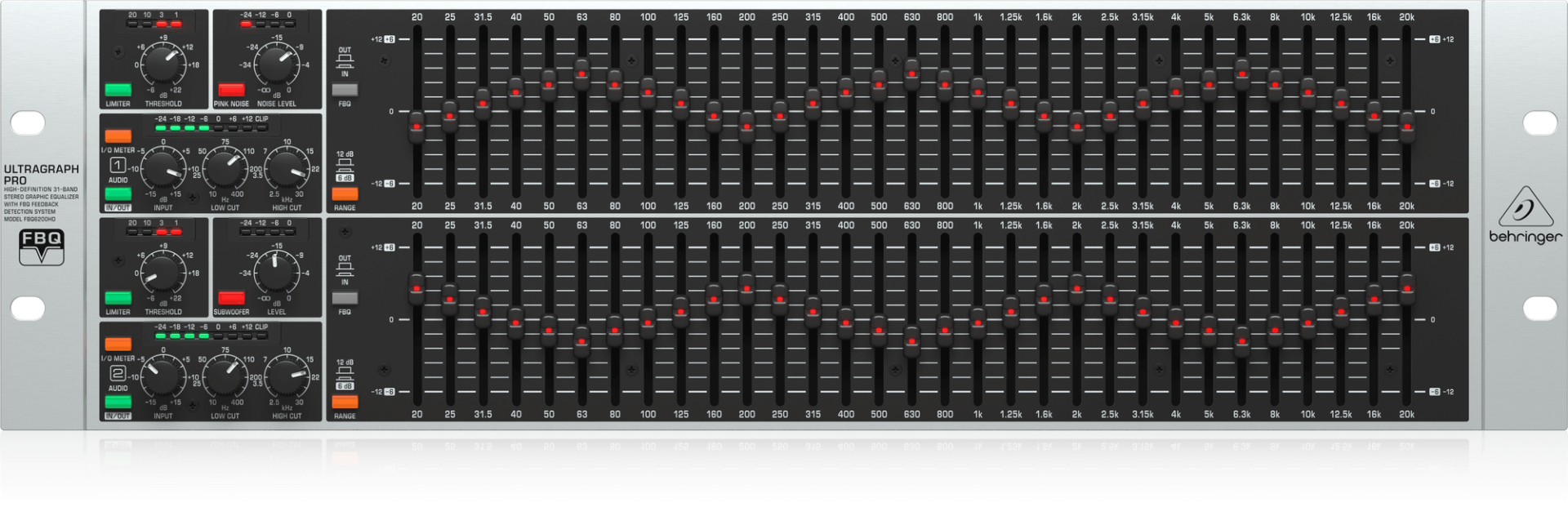 Behringer FBQ6200HD - 31-bant Stereo Grafik Ekolayzer