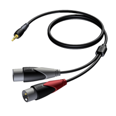 Procab CLA712/3 Çift Erkek XLR’dan 3,5mm Mini Jaka Kablo (3 mt)
