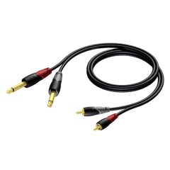Procab CLA631/3 Çift Mono 6,3mm Jaktan Çift RCA( tos) Jaka Kablo (3 mt)