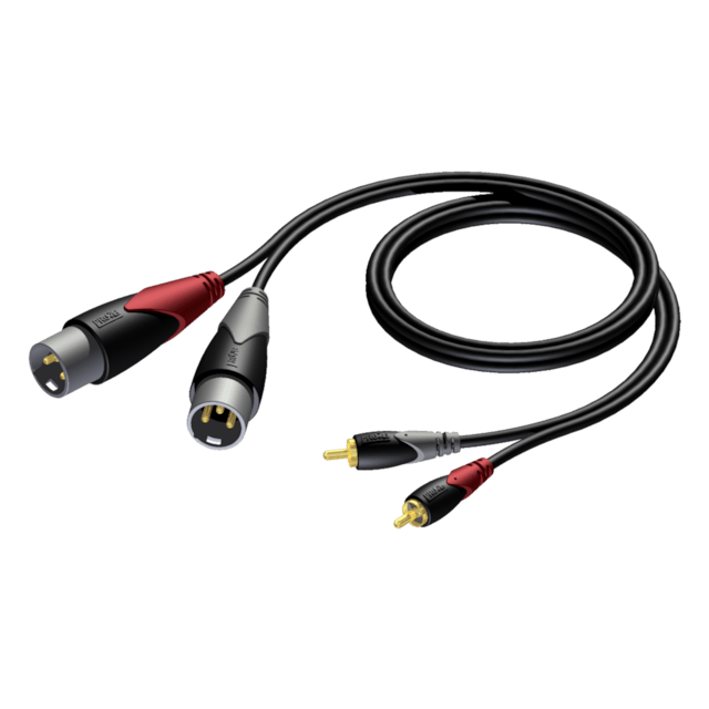 Procab CLA701/3 Çift RCA( tos) jaktan Çift XLR Erkek Jaka Kablo (3 mt)
