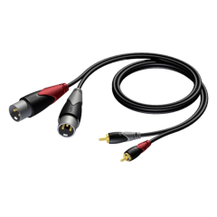 Procab CLA701/3 Çift RCA( tos) jaktan Çift XLR Erkek Jaka Kablo (3 mt)