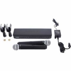 Shure BLX288E/SM58 Kablosuz Çift El Telsiz Mikrofon Seti