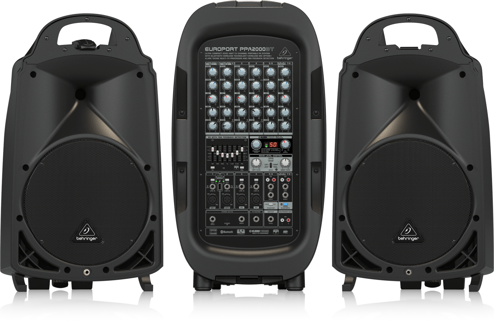 Behringer PPA2000BT 8 Kanal Bluetoothlu Portatif PA Sistem
