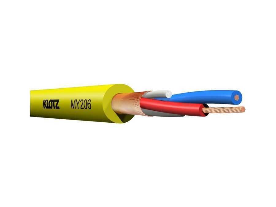 Klotz MY206GE 2x0,22mm² Mikrofon Kablosu (Sarı)