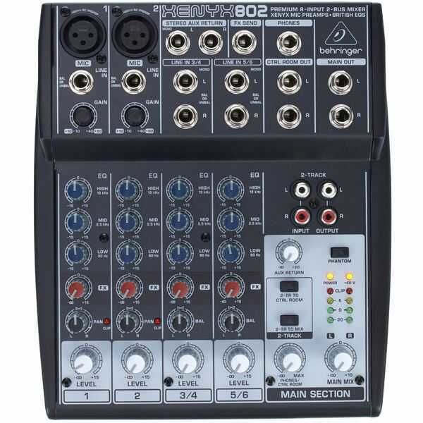 Xenyx 802 8 Kanallı Home Stüdyo Mikseri