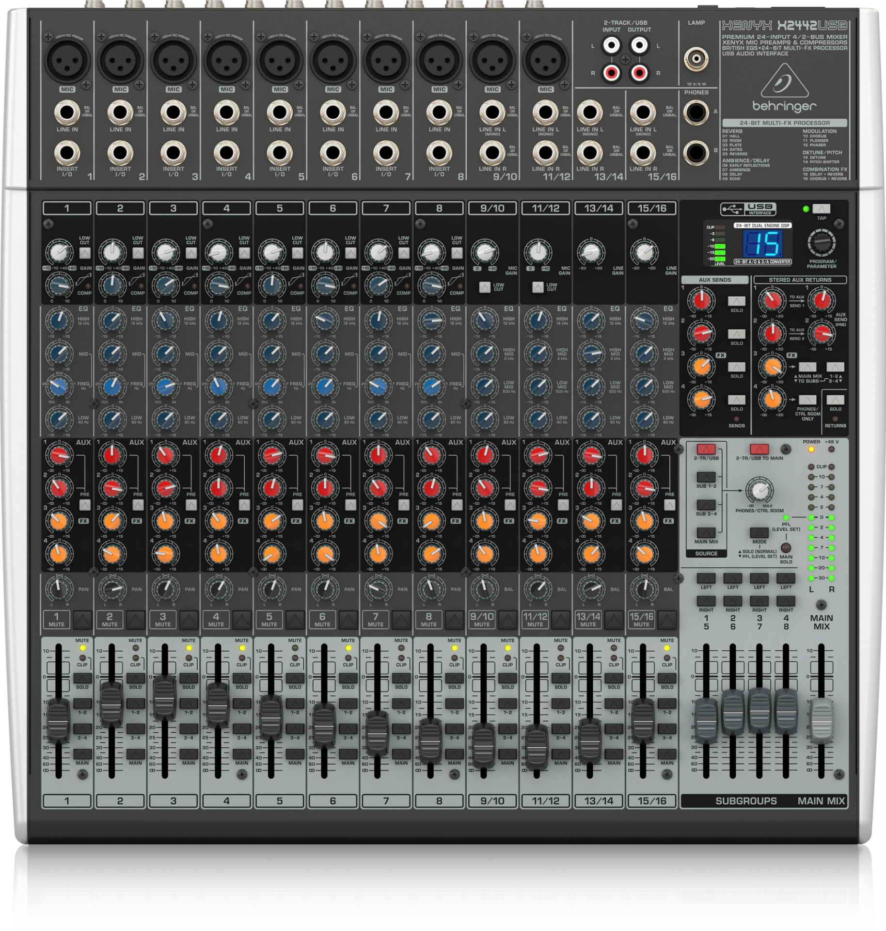 BEHRINGER XENYX X2442USB 24 Kanallı Efektli USB Mikser