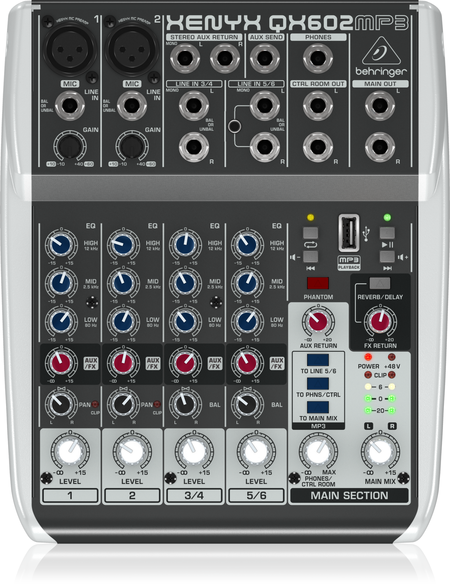 BEHRINGER QX602MP3 6 Kanal Mp3'lü Mikser